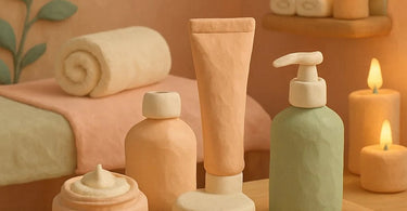 Esthetician consulting with a client about a skin cycling routine chart