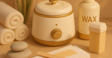 Professional esthetician performing a Hollywood wax in a spa setting