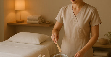Professional underarm waxing technique with smooth results