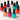 Professional nail polish bottles in various colors displayed on a salon table