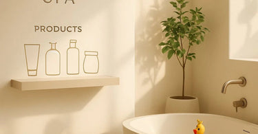 Minimalist spa treatment room with clean lines, neutral tones, and simple high-quality tools on a table