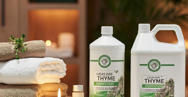 Lucas-Cide Thyme Disinfectant Spray keeping a spa fresh and flawless