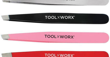 Toolworx Power Grip Slanted Tweezer in Perfect Pink