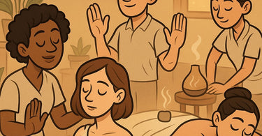 Spa therapist communicating with client before treatment to establish comfort and boundaries