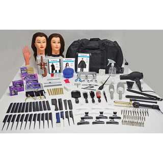 Cosmetology Mastery Kit with essential tools for left-handed beauty professionals