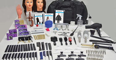 Cosmetology Mastery Kit with essential tools for left-handed beauty professionals