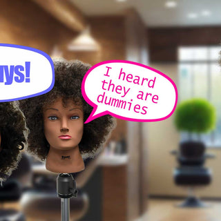 Training manikins and mannequins for hairdressers