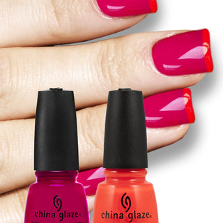 On Trend with Fuchsia & Orange Nails!