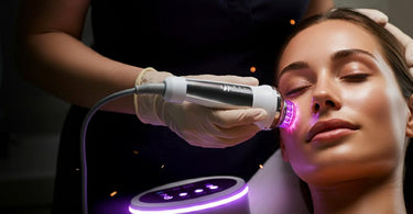 High frequency facial machine in use during a spa treatment