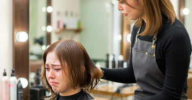 An upset client in a spa setting