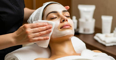 Using a towel in a facial treatment