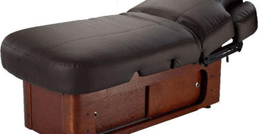 Vanita Luxury 4-Motor Electric Facial and Massage Bed in black with wood base