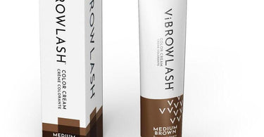 ViBrowLash Medium Brown Color Cream - Certified Vegan and Cruelty-Free Lash and Brow Tint