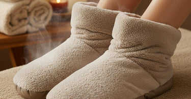 Warming booties for spa pedicures - cozy heated foot covers for ultimate client comfort