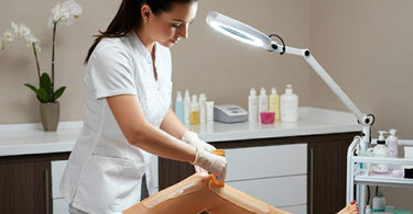 Proper lighting setup for waxing in a professional spa