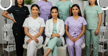 Stylish and professional esthetician uniforms for spa and salon professionals