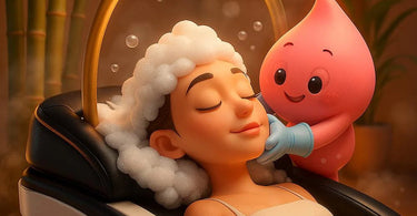 A relaxing Japanese Head Spa treatment with luxurious foam and scalp massage