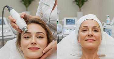 Woman receiving a microdermabrasion treatment at a spa