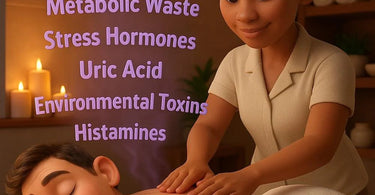 Relaxing massage therapy session showing detoxification benefits