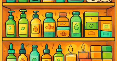A beautifully organized and well-lit professional spa retail shelf with curated skincare products, facing forward, clean, and inviting.
