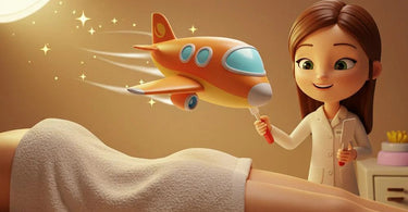 Professional waxing technique for a sleek landing strip bikini wax