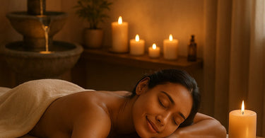 Client sleeping peacefully during a spa massage treatment