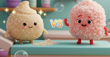 Sugar scrub vs salt scrub comparison for spa professionals