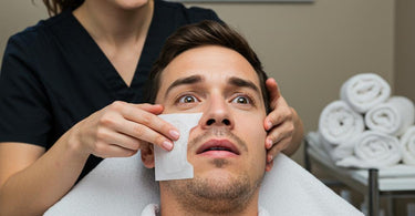 Professional waxing treatment in a spa setting