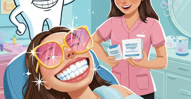 Whiter Image professional teeth whitening system showing before and after results