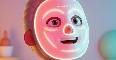 Woman using Mirabella LED Facial Mask for professional skincare treatment