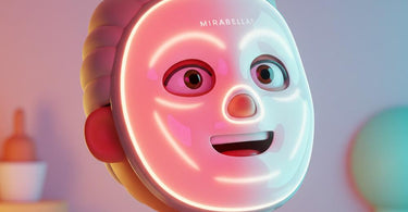 Woman using Mirabella LED Facial Mask for professional skincare treatment