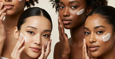 Ayur Beauty Products displayed in a luxury spa retail setting