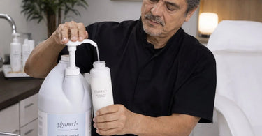 Pure Spa Direct showcases professional bulk gallon pump dispensers for safer, hygienic pouring in salons and spas.