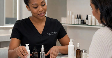 Visual guide showing skincare product layering mistakes and how to layer correctly for professional results in salons and spas.