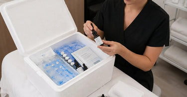 Infographic illustrating why cold delivery temperatures are crucial for preserving the integrity of professional salon and spa products like wax and skincare.
