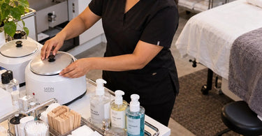 Professional spa and salon equipment with protective covers and lids properly positioned as part of an end-of-day closing routine