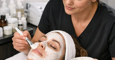 Graphic illustration of a salon owner looking confused at a phone with social media icons floating around, representing failed influencer collaborations.