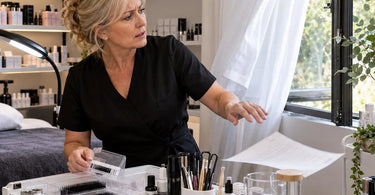 Professional nail and lash treatment room with an open window illustrating how outdoor drafts, humidity, dust, and changing temperatures can affect salon services