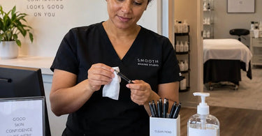 Front desk pen sanitation routine for spa and salon hygiene
