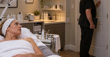 Professional spa treatment room highlighting how staff conversations behind closed doors can affect client relaxation, acoustic privacy, and the salon experience