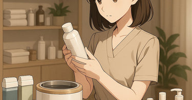 Waxing technician practicing new techniques during a professional training session