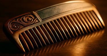 Professional hair combs arranged neatly on salon station demonstrating various types for different hair textures and styling needs