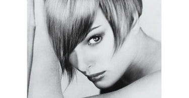 Woman with Straight Hair Poster by Dennis Bernard displayed on a wall, showcasing sleek hairstyle art for salon and barbershop decor.