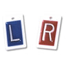 1" Left & Right Marker Set With Velcro (Plastic)