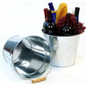 10" Galvanized Pail Wooden Handle / Case of 10 Pails