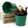 10" Green Pail Wooden Handle / Case of 10 Pails