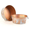 10" Verdigris Copper Round Tub with Side Handles