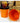 10" Orange Pail Wooden Handle / Case of 10 Pails