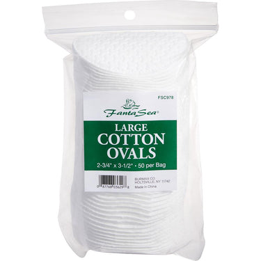 100% Cotton Ovals - 3" / 50 per Sleeve by Fantasea