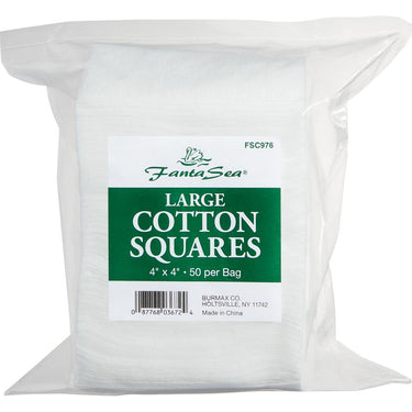 100% Cotton Squares - 4" x 4" / 50 per Sleeve by Fantasea